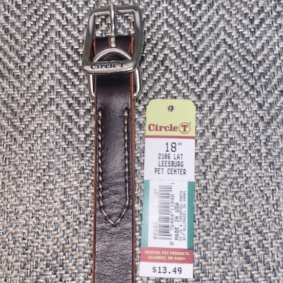 Circle T Dog Circle T Leather Dog Collar 8 New Poshmark